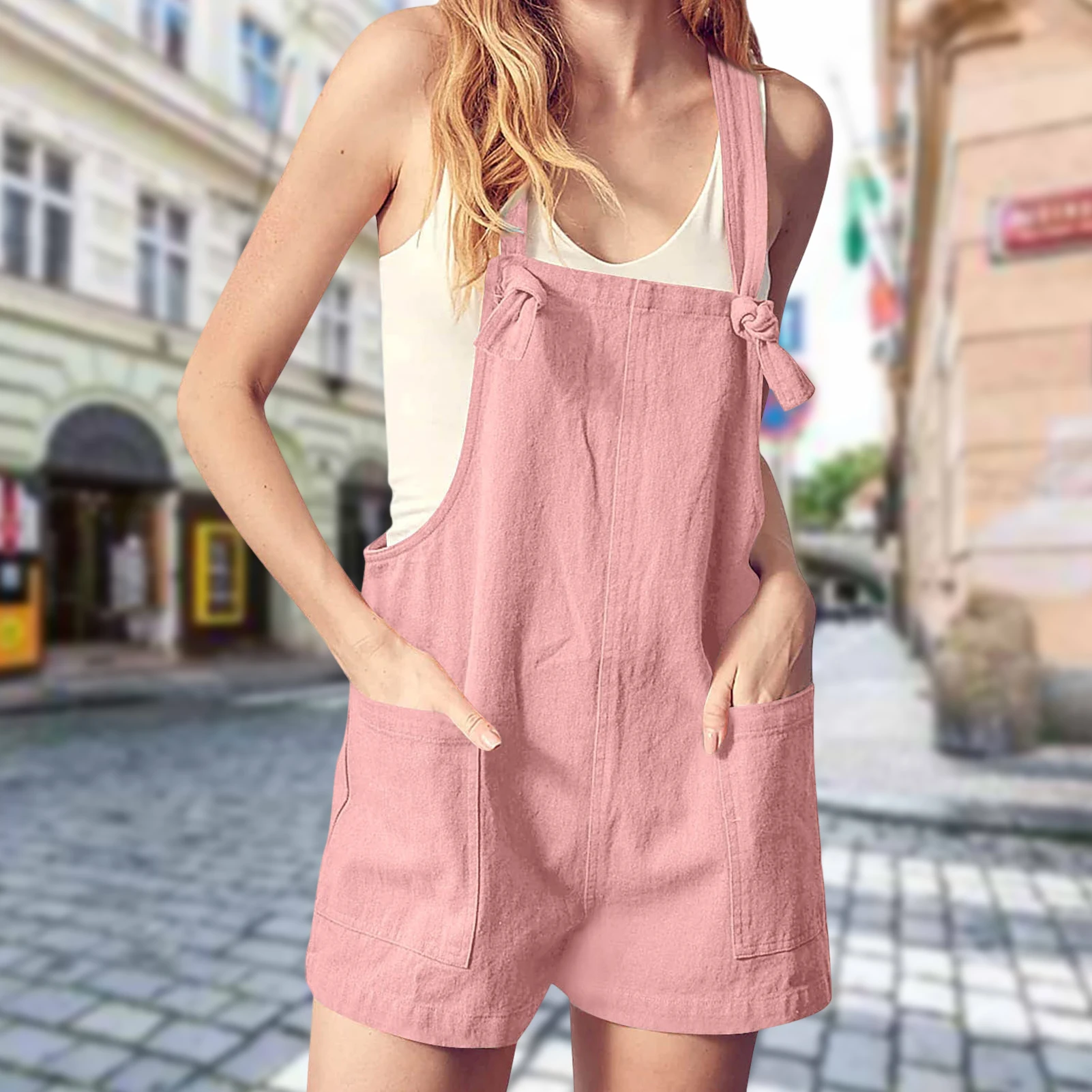 Комбинезон женский короткий из хлопка, модный однотонный ромпер с регулируемыми лямками, Повседневная летняя одежда
Комбинезон женский короткий из хлопка, модный однотонный ромпер с регулируемыми лямками, Повседневная летняя одежда