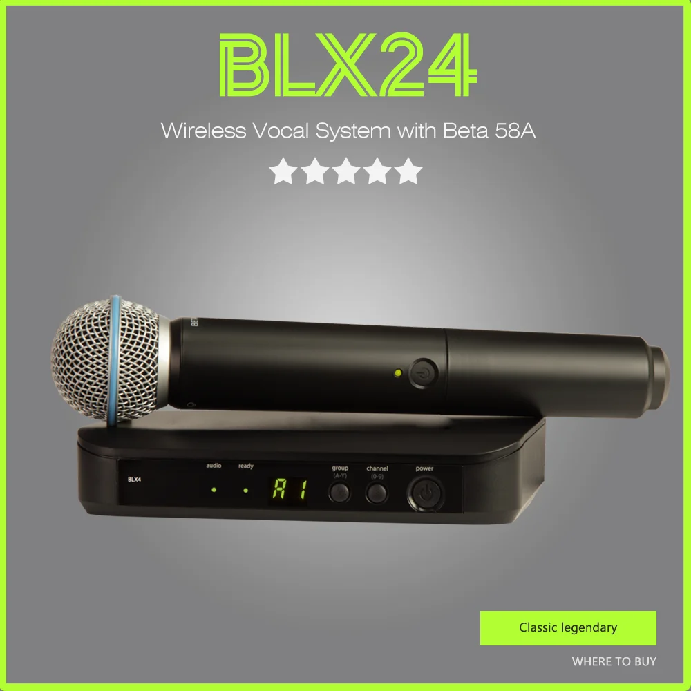 

BLX24R BLX4R BLX14 PG58 BETA58A Wireless Vocal Rack-mount Set with 58 or Live Performance and Project Studio Recording