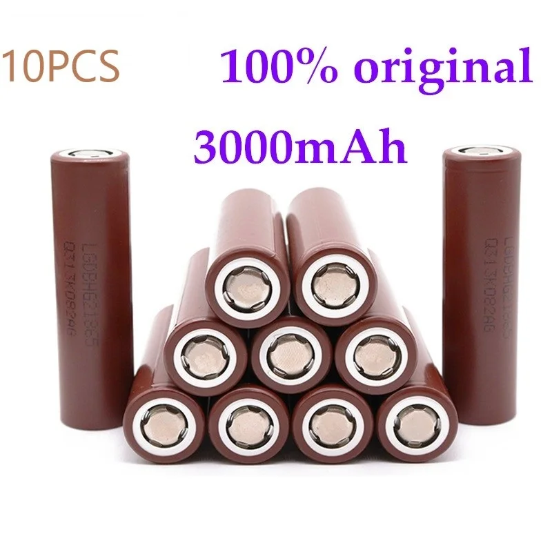 10PCS 100% original18650 HG2 3000mAh battery 3.6V discharge 20A 18650 battery for LGHG2 3000MAH 3.7V 18650 Power battery
10PCS 100% original18650 HG2 3000mAh battery 3.6V discharge 20A 18650 battery for LGHG2 3000MAH 3.7V 18650 Power battery