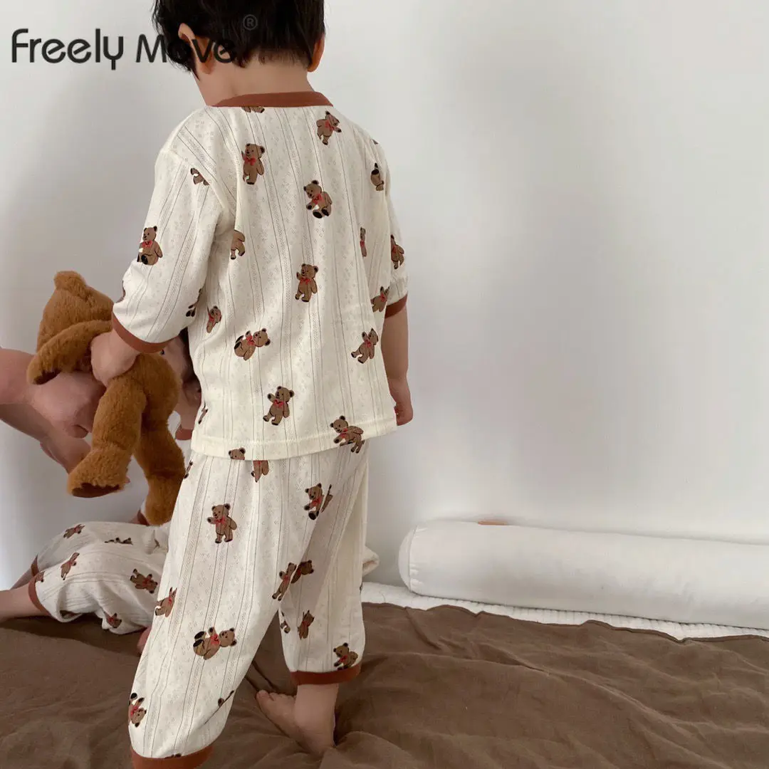 Freely Move Summer Baby Kids Pajamas Sets Girl Boy Sleepwear Suit Kids Pajamas Cartoon Pijamas Tops+Pants 2pcs Children Clothing
Freely Move Summer Baby Kids Pajamas Sets Girl Boy Sleepwear Suit Kids Pajamas Cartoon Pijamas Tops+Pants 2pcs Children Clothing