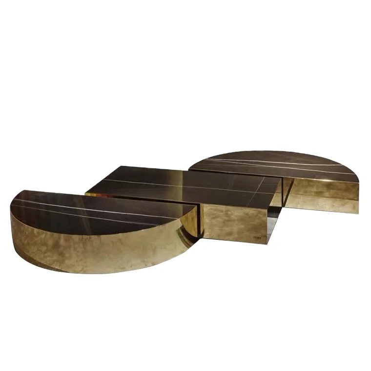 Unique Design Living Room Center Table Modern Semicircle Splicing Coffee Table Metal Manufactrer 10 Years Customizable
Unique Design Living Room Center Table Modern Semicircle Splicing Coffee Table Metal Manufactrer 10 Years Customizable