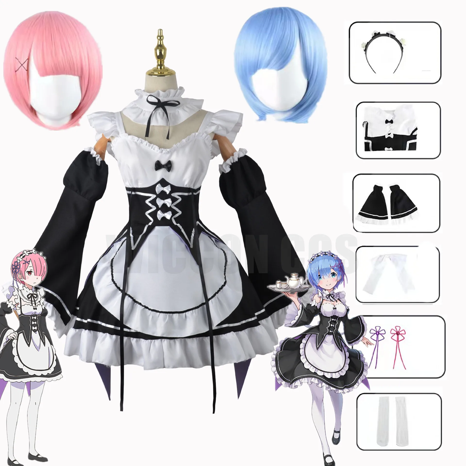 Костюм горничной Rem Ram для косплея Re:Zero kara Hajimeru Isekai Seikatsu Kawaii cos платья Re Life In a другой мир аниме горничная
Костюм горничной Rem Ram для косплея Re:Zero kara Hajimeru Isekai Seikatsu Kawaii cos платья Re Life In a другой мир аниме горничная