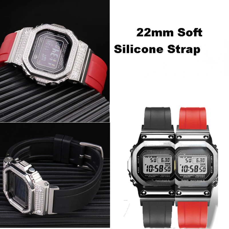 Soft Silicone Strap For Casio G-SHOCK GMW-B5000 Water-proof Rubber Strap Wristband For Casio GMWB5000 Series Sport Watch Band
Soft Silicone Strap For Casio G-SHOCK GMW-B5000 Water-proof Rubber Strap Wristband For Casio GMWB5000 Series Sport Watch Band