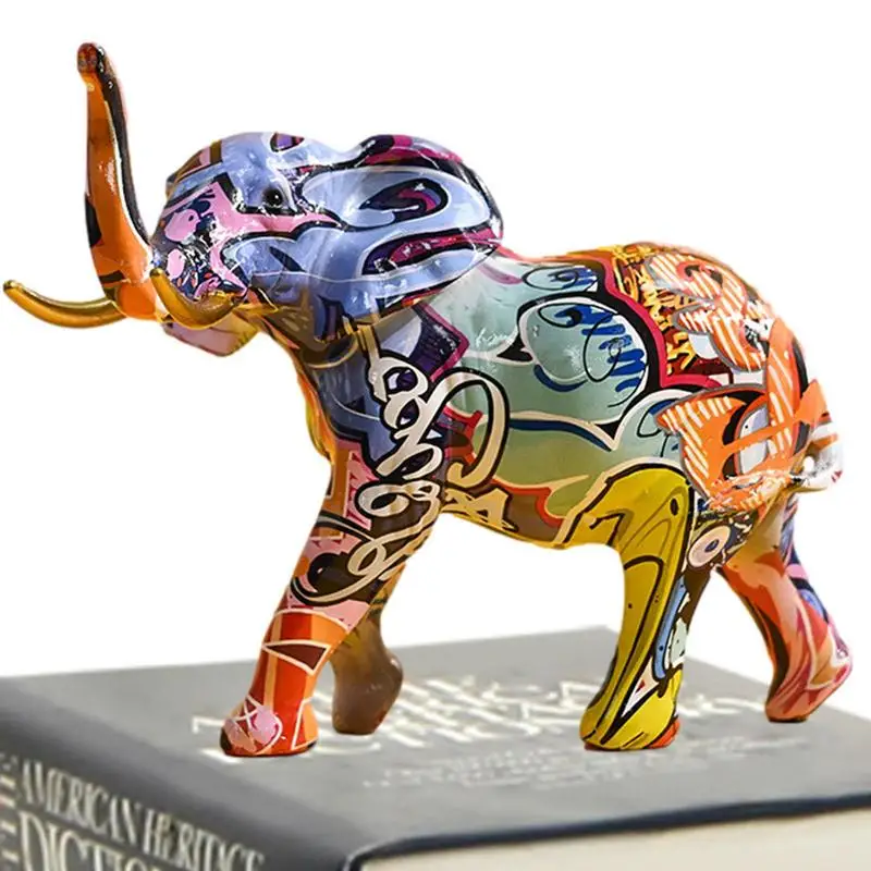 Colorful Elephant Statue Colorful Resin Graffiti Art Elephant Sculptures Stand Decor Sculpture For Home Decor Living Room
Colorful Elephant Statue Colorful Resin Graffiti Art Elephant Sculptures Stand Decor Sculpture For Home Decor Living Room