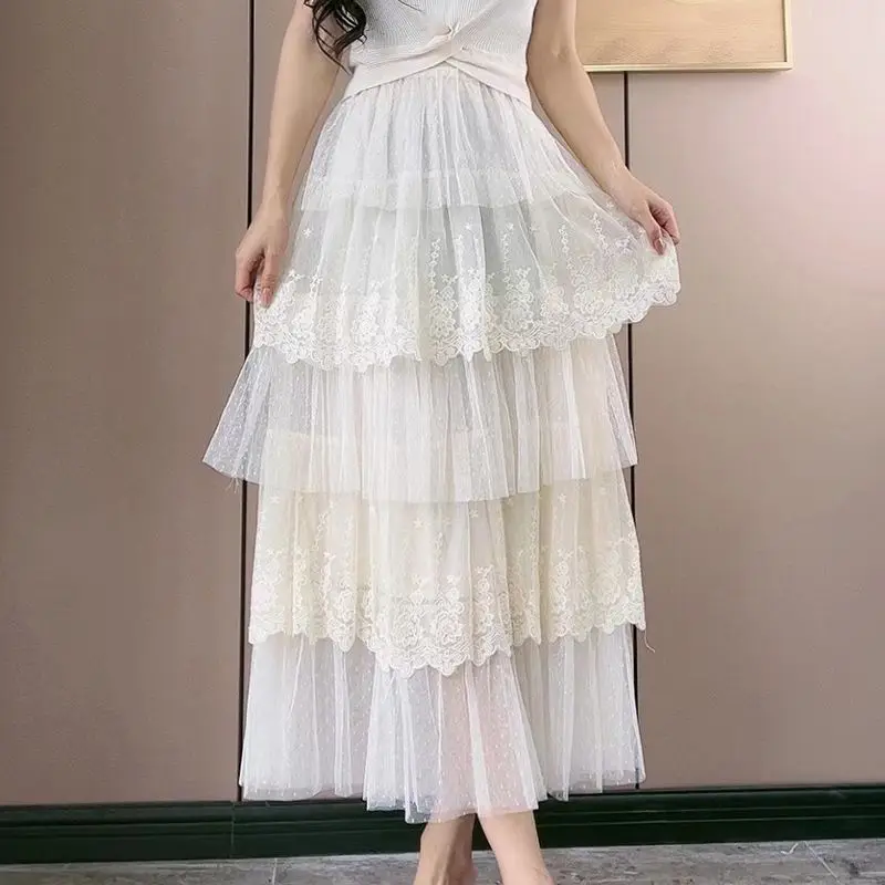 French lace stitching layer upon layer cake bust skirt to show thin female summer new products of tall waist super long veil
French lace stitching layer upon layer cake bust skirt to show thin female summer new products of tall waist super long veil