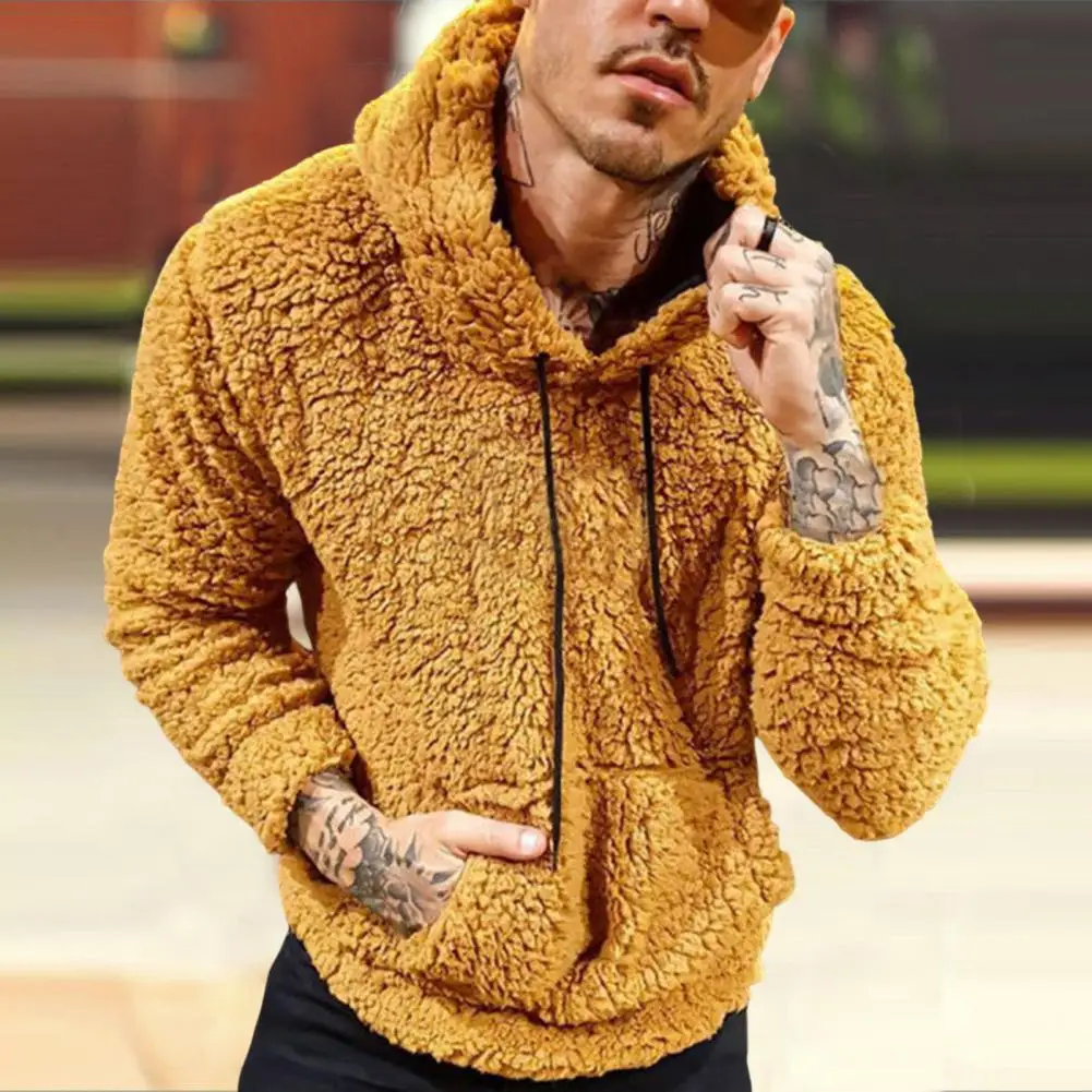 Solid Color Loose Long Sleeves Winter Warm Drawstring Fuzzy Pocket Spring Hoodie Thermal Long Sleeves Men Winter Hoodie
Solid Color Loose Long Sleeves Winter Warm Drawstring Fuzzy Pocket Spring Hoodie Thermal Long Sleeves Men Winter Hoodie