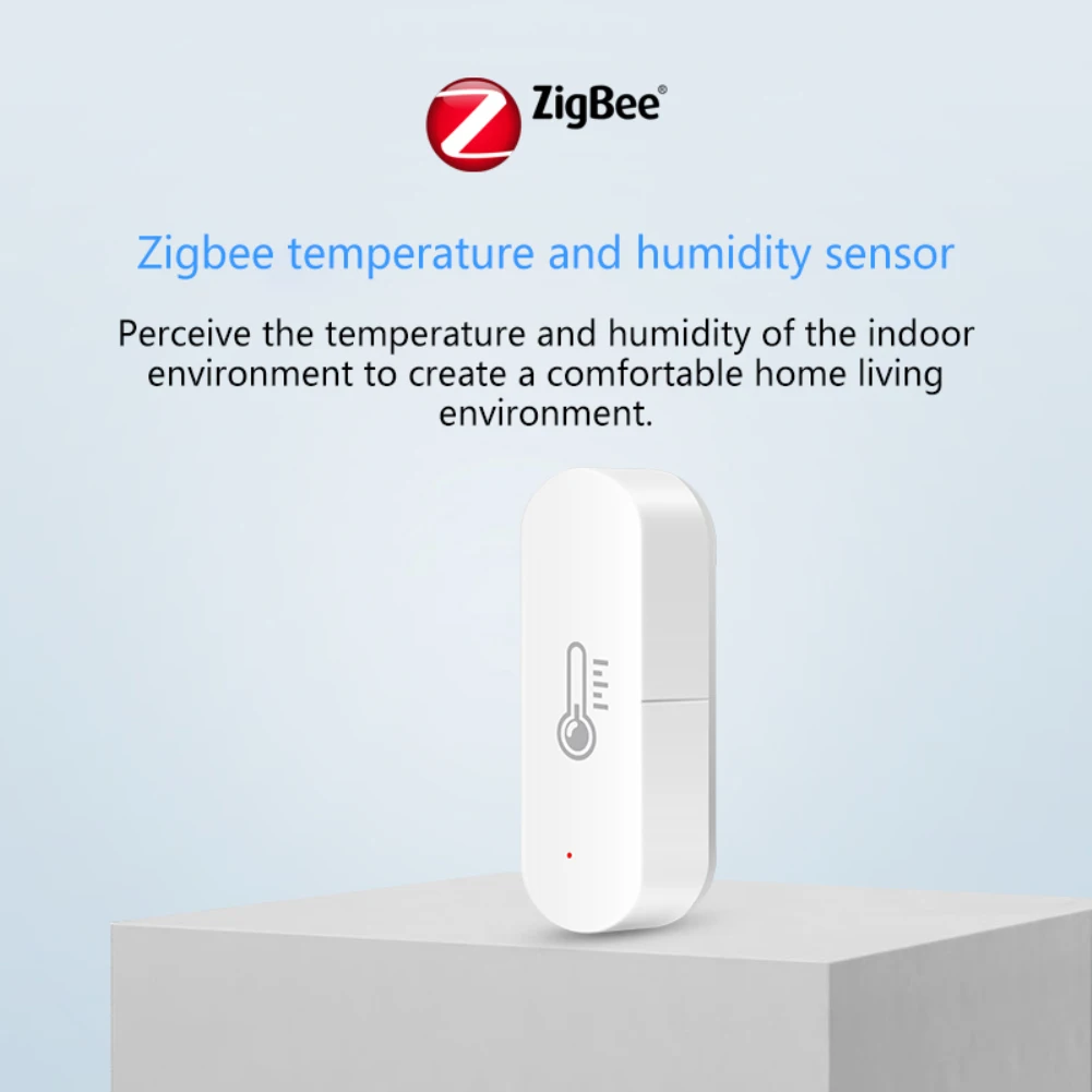 Умный Wi-Fi датчик температуры и влажности Tuya ZigBee 3 0 работает с приложением |
