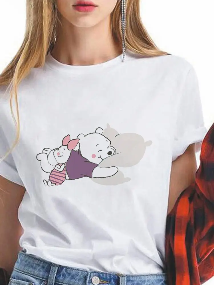 Disney Summer Women T-Shirt Winnie the Pooh Leisure Fun Comfortable Printing Tshirt White All-Match Cartoon Sleep Winnie Piglet 
Disney Summer Women T-Shirt Winnie the Pooh Leisure Fun Comfortable Printing Tshirt White All-Match Cartoon Sleep Winnie Piglet