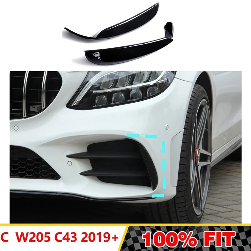 Front Bumper Fog Light Splitter Canard Air Cover Trim for Mercedes-Benz C Class W205 C43 AMG 2019+ Gloss Black
Front Bumper Fog Light Splitter Canard Air Cover Trim for Mercedes-Benz C Class W205 C43 AMG 2019+ Gloss Black