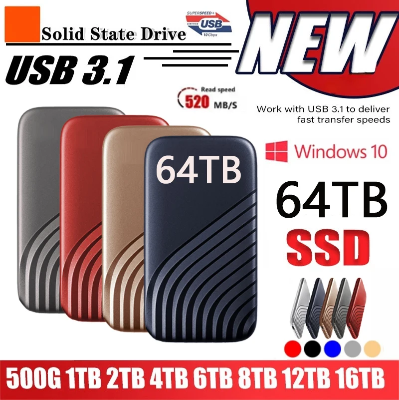 Высокоскоростной портативный SSD 500 Гб 1 ТБ SSD Type-C USB3.1 16 Тб 8 ТБ внешний твердотельный накопитель Φ 1 ТБ мобильный жесткий диск для ноутбука PS4
Высокоскоростной портативный SSD 500 Гб 1 ТБ SSD Type-C USB3.1 16 Тб 8 ТБ внешний твердотельный накопитель Φ 1 ТБ мобильный жесткий диск для ноутбука PS4