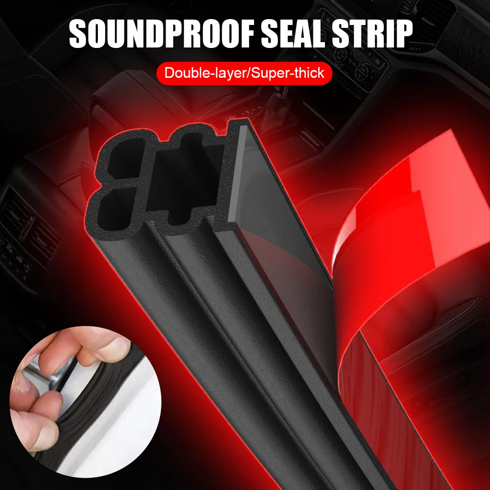 Rubber Car Door Seal Strip Soundproof Double-Layer Auto Seal Noise Insulation Anti-Dust Sealing Strips Car Interior Accessories
Rubber Car Door Seal Strip Soundproof Double-Layer Auto Seal Noise Insulation Anti-Dust Sealing Strips Car Interior Accessories