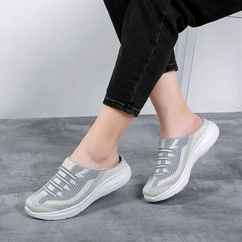 Lightweight Round Toe Slippers For Women Mules Flats Soft House Slippers Female Slides Four Season Black Casual Mesh Lazy Shoes
Lightweight Round Toe Slippers For Women Mules Flats Soft House Slippers Female Slides Four Season Black Casual Mesh Lazy Shoes