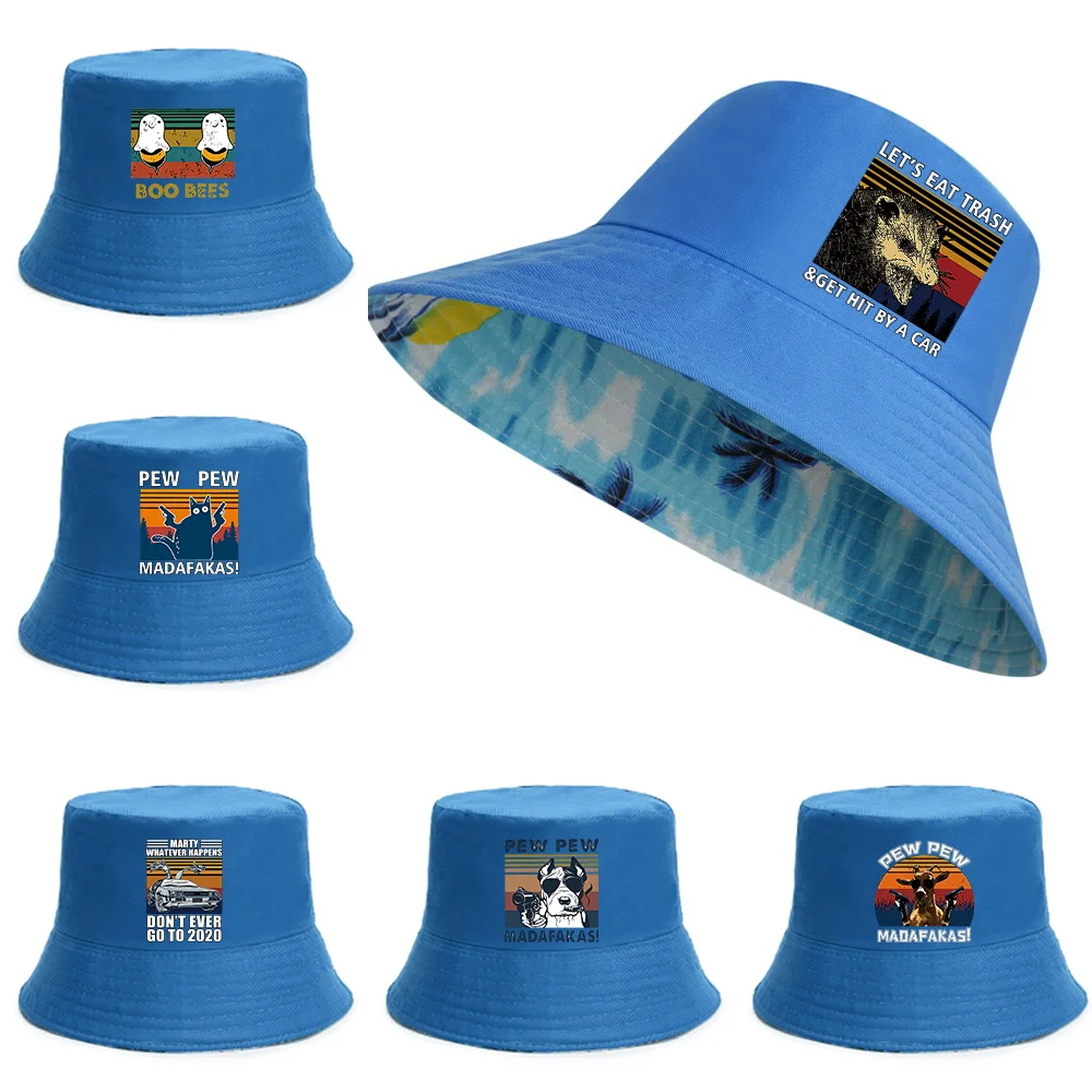 Fashion Outdoor Reversible Fisherman Caps Pew Series Printing Cotton Bucket Hats Men Women Beach Fishing Hat Girl Boy Panama Hat
Fashion Outdoor Reversible Fisherman Caps Pew Series Printing Cotton Bucket Hats Men Women Beach Fishing Hat Girl Boy Panama Hat