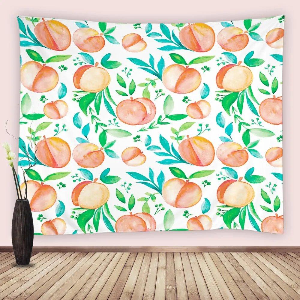 Pink Peach Tapestry Bedroom Living Room Fabric Home Decor Watercolor Fruit Green Leaves Botanical Wall Hanging Tapestries Cloth
Pink Peach Tapestry Bedroom Living Room Fabric Home Decor Watercolor Fruit Green Leaves Botanical Wall Hanging Tapestries Cloth