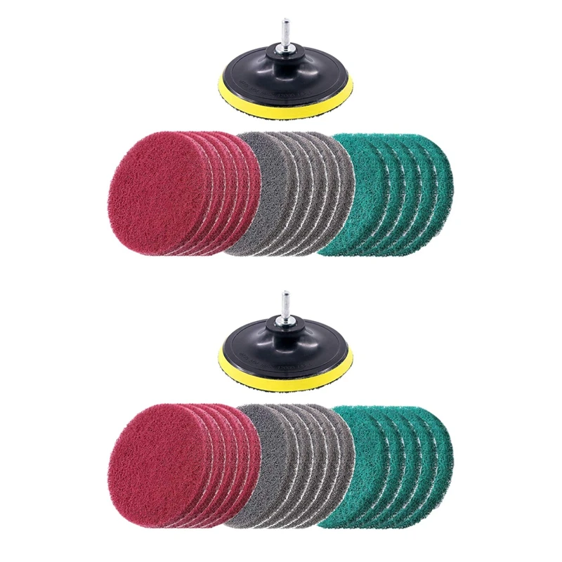 32Pcs 5Inch 3 Different Color Scrubbing Pads Drill Powered Brush Tile Scrubber Scouring Pads Cleaning Kit
32Pcs 5Inch 3 Different Color Scrubbing Pads Drill Powered Brush Tile Scrubber Scouring Pads Cleaning Kit