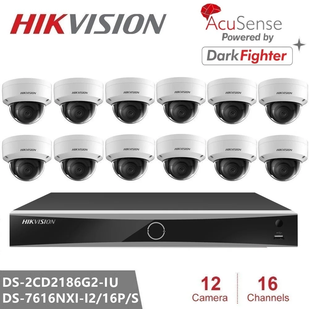 Hikvision комплекты камер безопасности Встроенный Plug & Play NVR + DS-2CD2186G2-IU 8MP IP-камера купольная POE H.265 для безопасности дома и офиса
Hikvision комплекты камер безопасности Встроенный Plug & Play NVR + DS-2CD2186G2-IU 8MP IP-камера купольная POE H.265 для безопасности дома и офиса