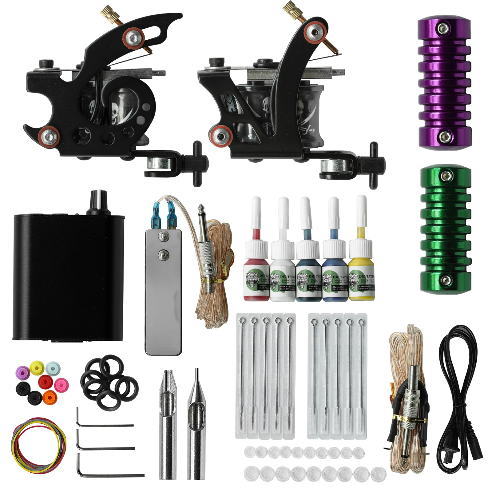 Tattoo Kits Complete Coil Tattoo Machine Set Double Coil Machine with Power Supply Ink Foot Pedal Needles For Beginner Practice
Tattoo Kits Complete Coil Tattoo Machine Set Double Coil Machine with Power Supply Ink Foot Pedal Needles For Beginner Practice