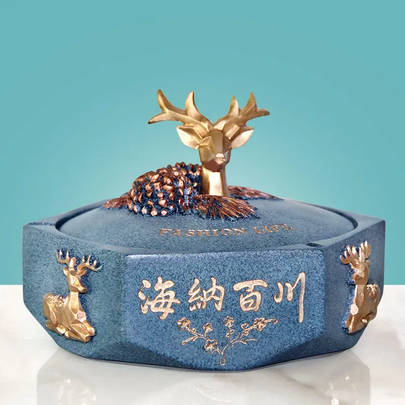 Creative Living Room Ashtray European-Style Household Ashtray With Cover Resin Large Ashtray
Creative Living Room Ashtray European-Style Household Ashtray With Cover Resin Large Ashtray