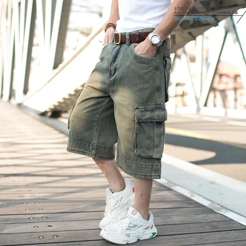Mcikkny Hipp Hop Men Cargo Casual Short Jeans Multi Pockets Loose Skateboard Jeans Shorts For Male Plus Size 30-46
Mcikkny Hipp Hop Men Cargo Casual Short Jeans Multi Pockets Loose Skateboard Jeans Shorts For Male Plus Size 30-46
