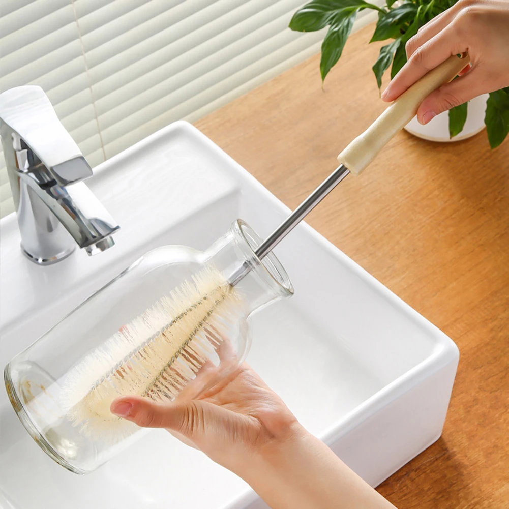 Wooden Long Handle Bottle Cleaning Brush Kitchen Cleaning Tool Drink Wineglass Bottle Glass Cup Scrubber Cleaning Brush
Wooden Long Handle Bottle Cleaning Brush Kitchen Cleaning Tool Drink Wineglass Bottle Glass Cup Scrubber Cleaning Brush