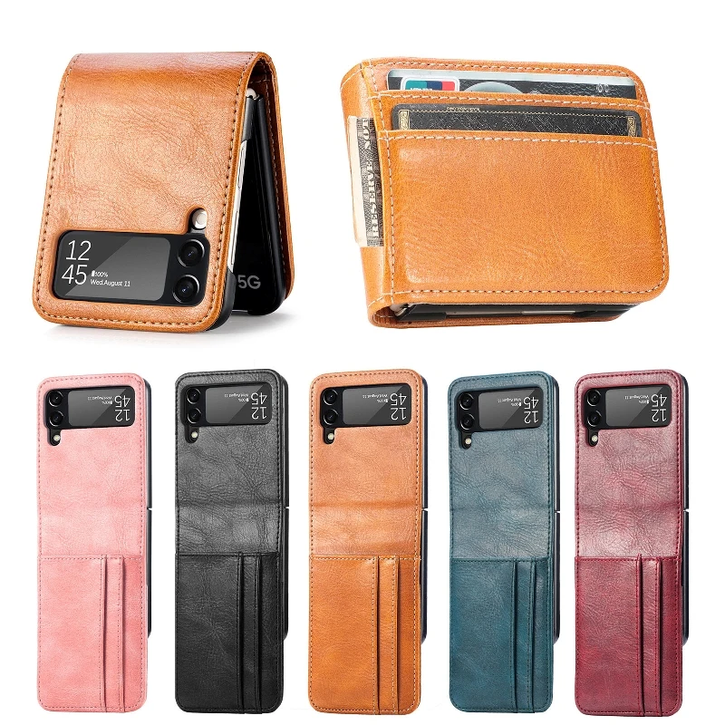 Solid Color Leather Multi Card Wallet Phone Case For Samsung Galaxy Z Flip 4 3 2 360° Full Protection Shockproof Fold Back Cover
Solid Color Leather Multi Card Wallet Phone Case For Samsung Galaxy Z Flip 4 3 2 360° Full Protection Shockproof Fold Back Cover