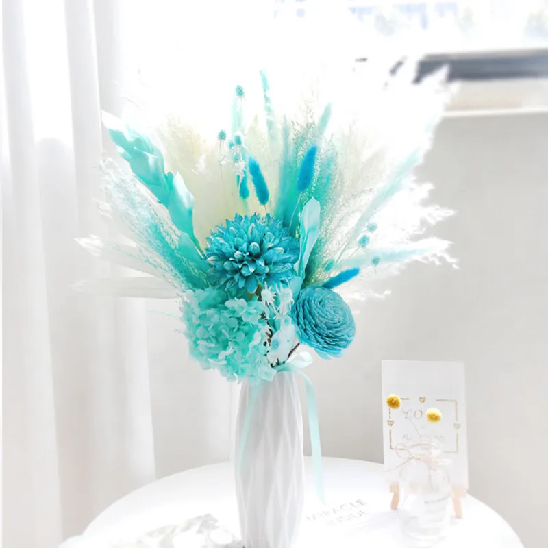 Handmade Magnolia Ball Palm Leaves Pampas Grass Blue Reed For Flowers Arrangement Home Wedding Decoration Crafts
Handmade Magnolia Ball Palm Leaves Pampas Grass Blue Reed For Flowers Arrangement Home Wedding Decoration Crafts