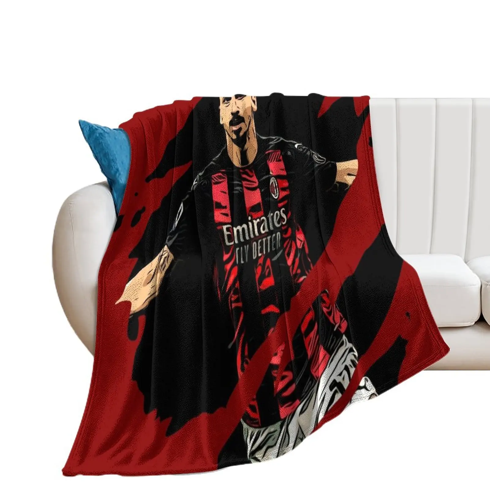 Одеяло Златан Ибрагимович Ac Milan летние одинарные декоративные одеяла для дивана