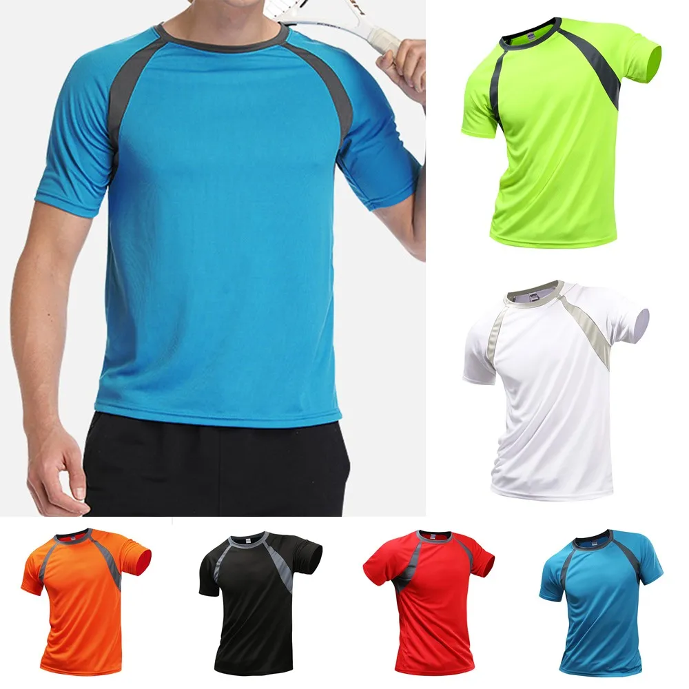 Summer Men Breathable T-Shirt Quick Dry Athletic Wicking Cool Running Gym Sport Tops Training Jogging Shirt Gym Sportswear
Summer Men Breathable T-Shirt Quick Dry Athletic Wicking Cool Running Gym Sport Tops Training Jogging Shirt Gym Sportswear