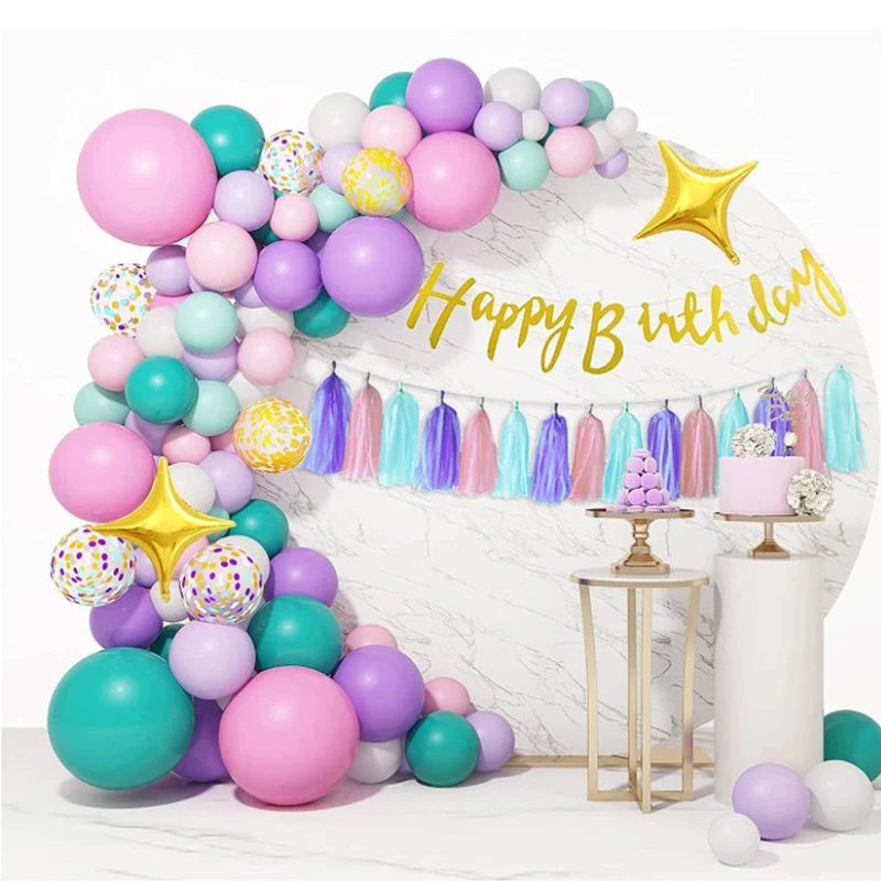 162pcs Macaron Mint Blue Purple Pink Balloon Garland Happy Birthday Ballon Arch Kit Gold Confetti Balloon Baby Shower Decoration
162pcs Macaron Mint Blue Purple Pink Balloon Garland Happy Birthday Ballon Arch Kit Gold Confetti Balloon Baby Shower Decoration