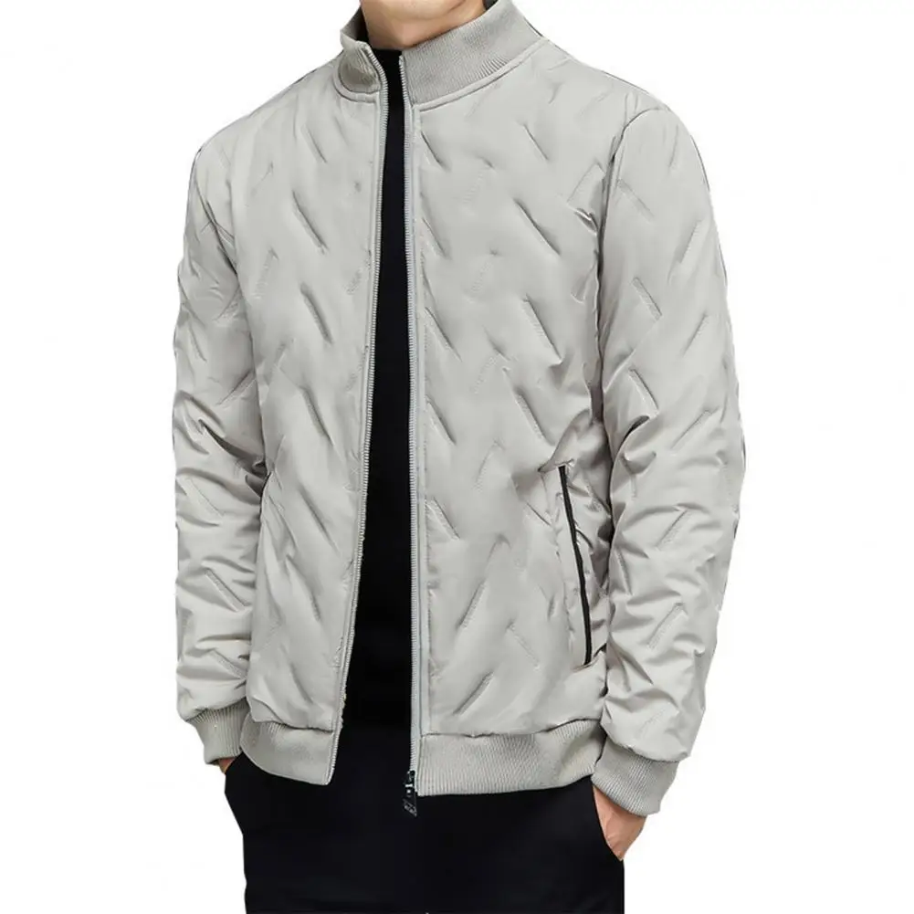Windproof Jacket Stylish Men's Winter Coat Cold-proof Thickened Jacket with Side Pockets Zipper Closure Stand Collar for Autumn
Windproof Jacket Stylish Men's Winter Coat Cold-proof Thickened Jacket with Side Pockets Zipper Closure Stand Collar for Autumn