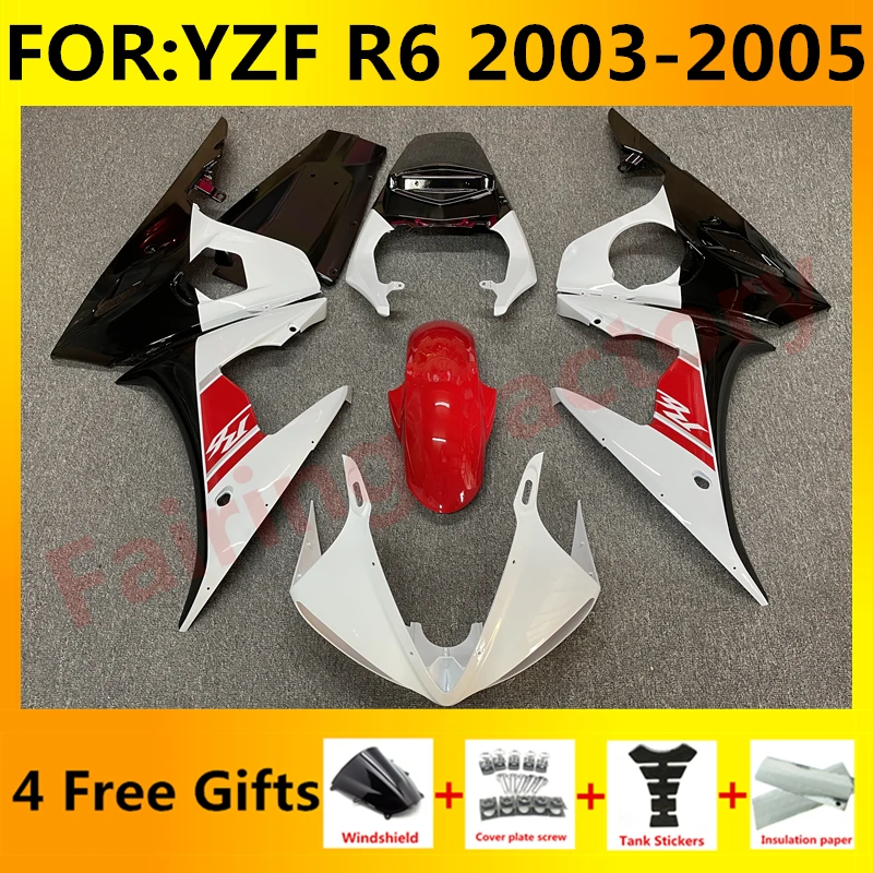 Новый комплект обтекателей для мотоцикла ABS, подходит для YZF R6 2003 2004 2005 55 03 04 05, Обтекатели для кузова красного и белого цветов 
Новый комплект обтекателей для мотоцикла ABS, подходит для YZF R6 2003 2004 2005 55 03 04 05, Обтекатели для кузова красного и белого цветов