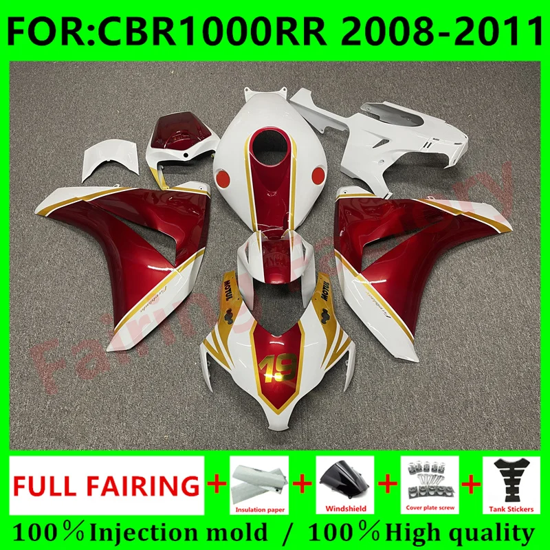 Комплект обтекателей для мотоцикла, подходит для CBR1000RR CBR1000 08 09 10 11 CBR 1000RR 2008 2009 2010 2011, комплект обтекателей красного и белого цвета
Комплект обтекателей для мотоцикла, подходит для CBR1000RR CBR1000 08 09 10 11 CBR 1000RR 2008 2009 2010 2011, комплект обтекателей красного и белого цвета