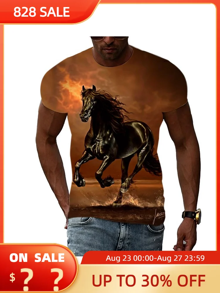 Summer Men Fashion Animal Horse graphic t shirts Casual Trend Interesting 3D Print short sleeve t-shirts Hip Hop streetwear Top
Summer Men Fashion Animal Horse graphic t shirts Casual Trend Interesting 3D Print short sleeve t-shirts Hip Hop streetwear Top