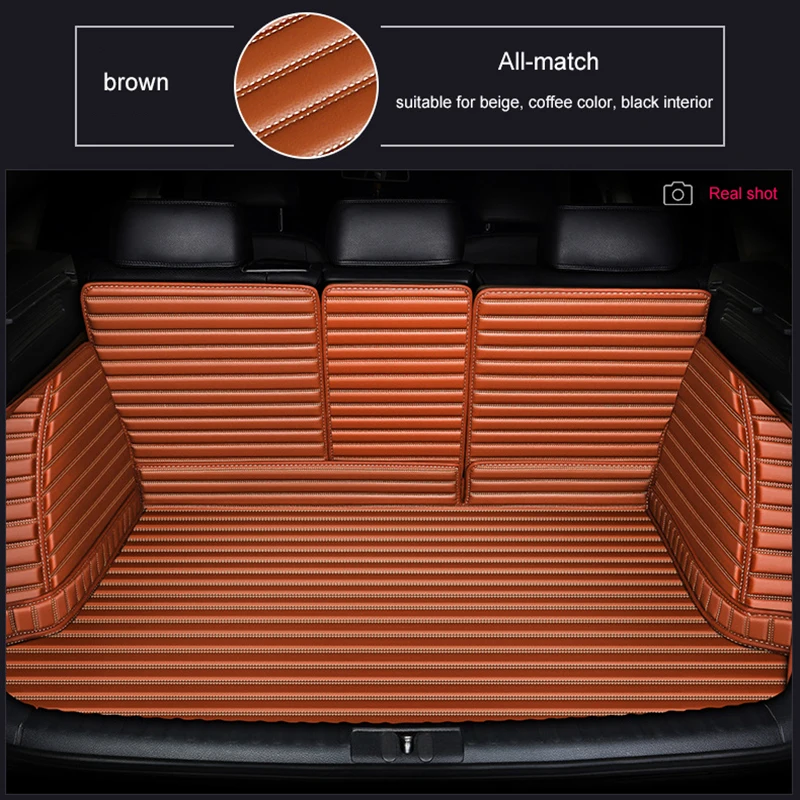 

High-quality Leather car trunk mat for HONDA Civic Sport Touring Fit Jade Odyssey Pilot Vezel Stream CRV Car Accessories Carpet