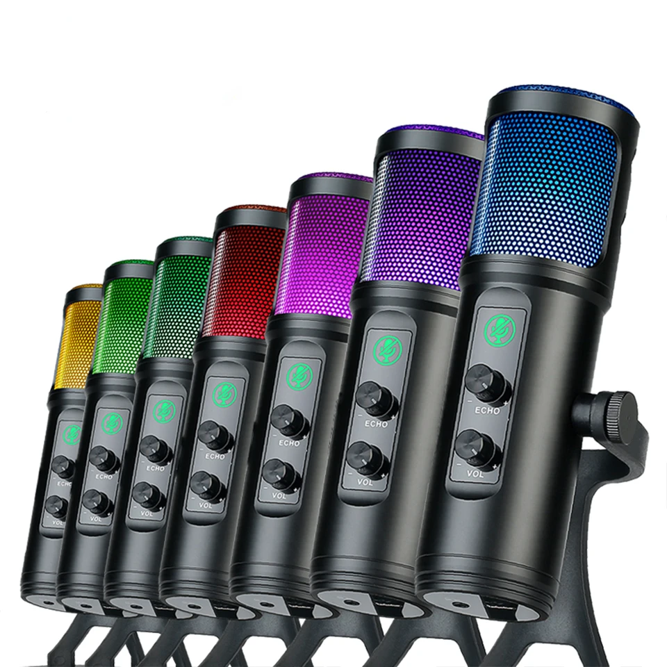 RGB Condenser Professional Microphone For Gaming Recording Streaming Studio YouTube Video on PC and Mac with iPhone Laptop PC
RGB Condenser Professional Microphone For Gaming Recording Streaming Studio YouTube Video on PC and Mac with iPhone Laptop PC