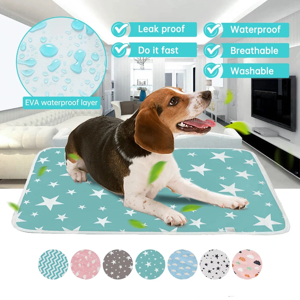 Reusable Dog Urine Pad Waterproof Pet Training Mat Absorbent Breathable Dog Diaper Mat Doggy Pee Pads Pet Accessories 
Reusable Dog Urine Pad Waterproof Pet Training Mat Absorbent Breathable Dog Diaper Mat Doggy Pee Pads Pet Accessories