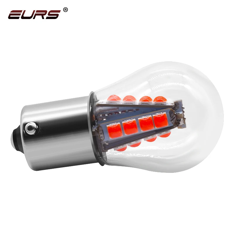 Светодиодсветодиодный лампы EURS 1156 BA15S P21W LED 1157 BAY15D P21/5W для указателей поворота