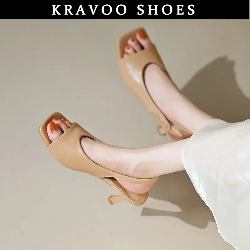 

Женские туфли KRAVOO в стиле ретро, женские тапочки с ремешком на пятке, женские сандалии в стиле феи, летняя обувь 2023