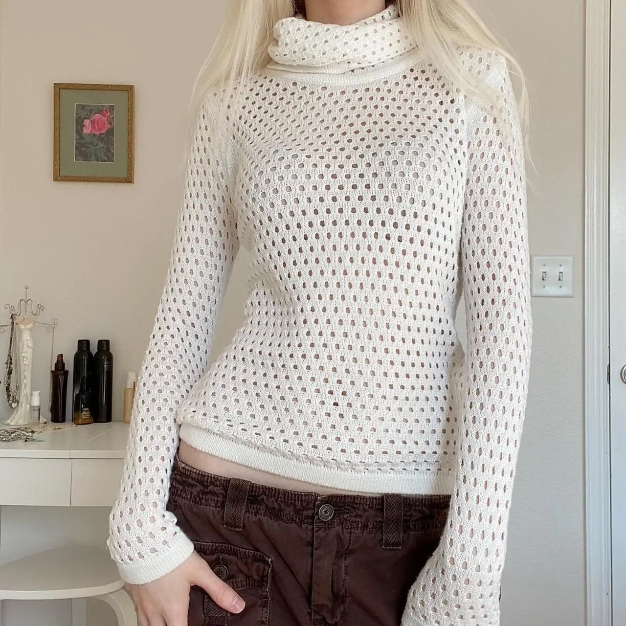 Женский трикотажный топ с высоким воротником, в стиле 1920-х
Женский трикотажный топ с высоким воротником, в стиле 1920-х