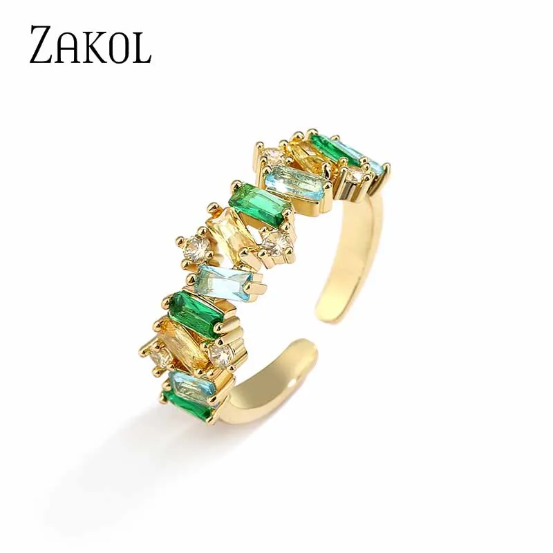 ZAKOL Simple Fashion Green CZ Geometric Square Cubic Zirconia Open Rings Delicate Engagement Rings Fro Women RP5103
ZAKOL Simple Fashion Green CZ Geometric Square Cubic Zirconia Open Rings Delicate Engagement Rings Fro Women RP5103