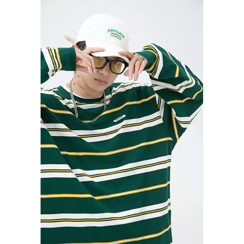 Japanese men's autumn new vintage striped round neck sweater casual long sleeves for male lovers
Japanese men's autumn new vintage striped round neck sweater casual long sleeves for male lovers