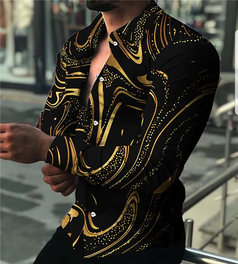 High Quality Fashion Men Oversized Casual Shirt Stripe Print Long Sleeve Men's Clothing Prom Party Cardigan Blouses S-5XL
High Quality Fashion Men Oversized Casual Shirt Stripe Print Long Sleeve Men's Clothing Prom Party Cardigan Blouses S-5XL
