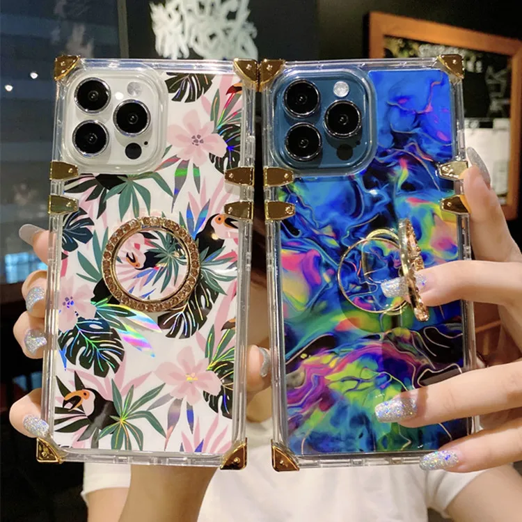 Luxury Small Fresh Flowers Laser Square Phone Case for Iphone 7 8 X XR XS MAX 11 12 13 Pro Max Coque Holder Stand Back Cover
Luxury Small Fresh Flowers Laser Square Phone Case for Iphone 7 8 X XR XS MAX 11 12 13 Pro Max Coque Holder Stand Back Cover