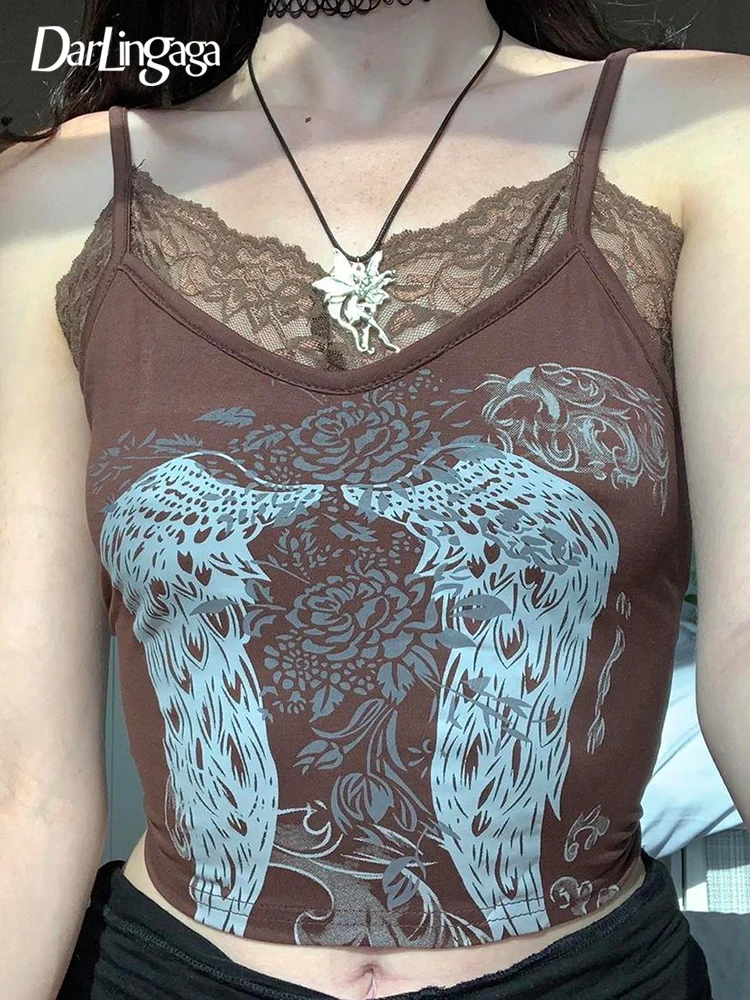 Darlingaga y2k Aesthetic Cute Wings Printed Straps Summer Crop Tops Fairycore Grunge Lace Trim Camisole Retro Chic Women's Tees
Darlingaga y2k Aesthetic Cute Wings Printed Straps Summer Crop Tops Fairycore Grunge Lace Trim Camisole Retro Chic Women's Tees