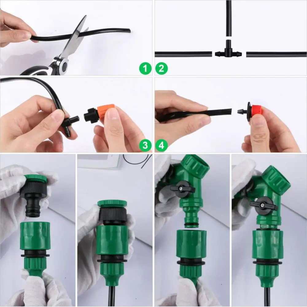 5-10m 4/7mm PVC Garden Watering Hose Micro Irrigation System with 8 Holes Drippers Greenhouse Water Emitters Automatic
5-10m 4/7mm PVC Garden Watering Hose Micro Irrigation System with 8 Holes Drippers Greenhouse Water Emitters Automatic