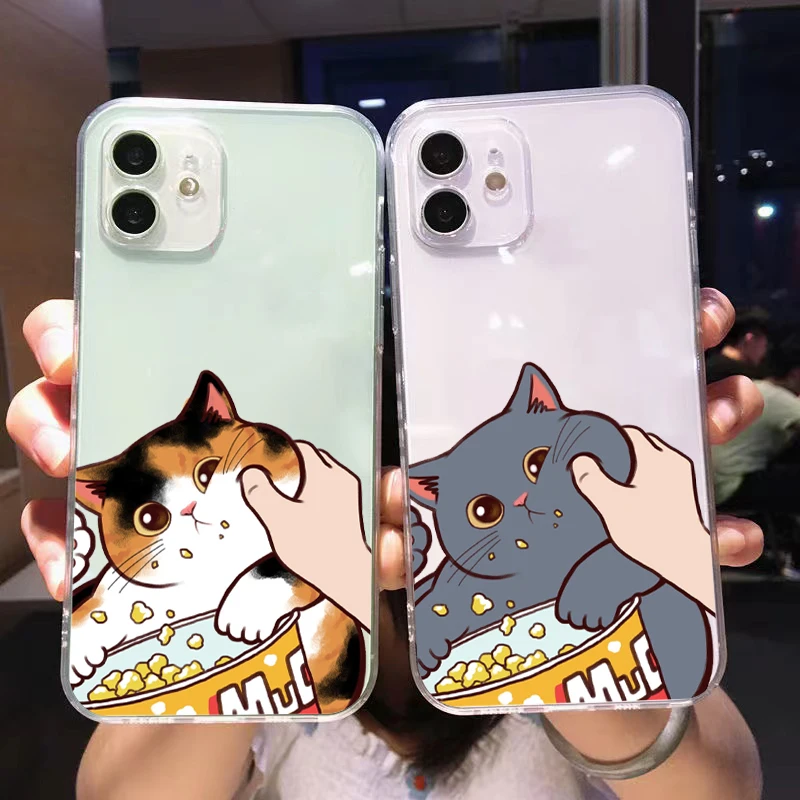 Cute Cat Kitten For Apple iPhone 13 12 11 Pro Mini X XR XS Max SE 6 6S 7 8 Plus Clear Phone Case Carcasa Liquid Silicon TPU
Cute Cat Kitten For Apple iPhone 13 12 11 Pro Mini X XR XS Max SE 6 6S 7 8 Plus Clear Phone Case Carcasa Liquid Silicon TPU