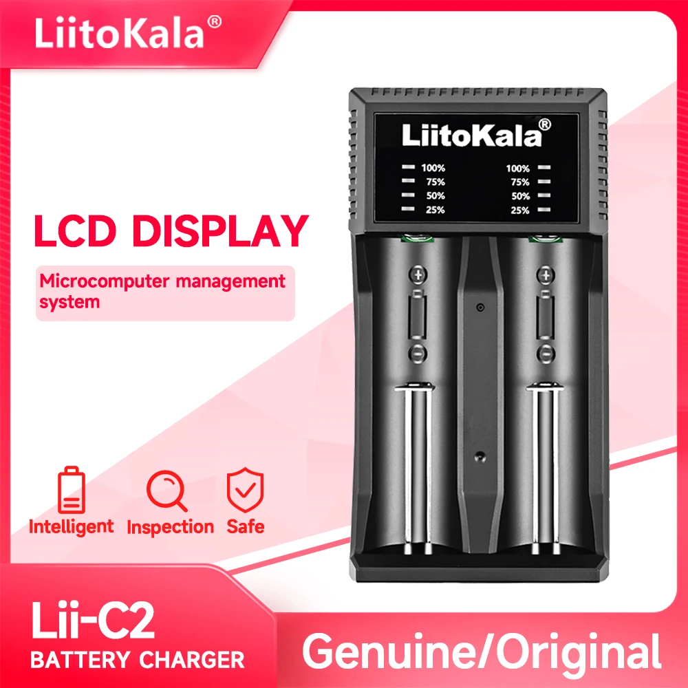 Подлинное/оригинальное зарядное устройство LiitoKala Lii-C2, Входное напряжение: 5 В/2 а постоянного тока, 18650,26650,21700,18350, 20650,14500,AA,AAA...
Подлинное/оригинальное зарядное устройство LiitoKala Lii-C2, Входное напряжение: 5 В/2 а постоянного тока, 18650,26650,21700,18350, 20650,14500,AA,AAA...