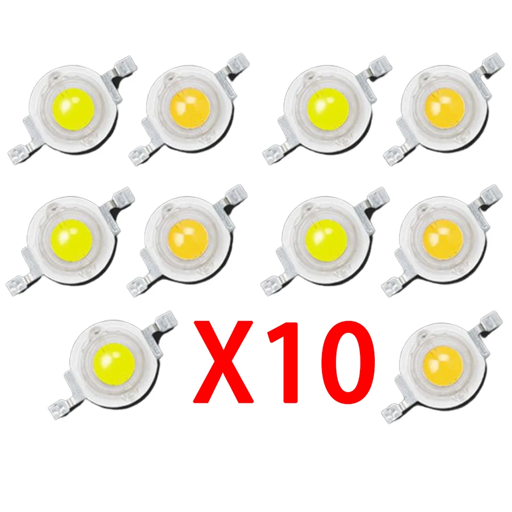 10PCS LED COB Lamp Chip 1W 3W Super Bright 3.2-3.6V LED Beads Light Diode LED Chip SMD DIY Lights for Projectors SpotLight
10PCS LED COB Lamp Chip 1W 3W Super Bright 3.2-3.6V LED Beads Light Diode LED Chip SMD DIY Lights for Projectors SpotLight