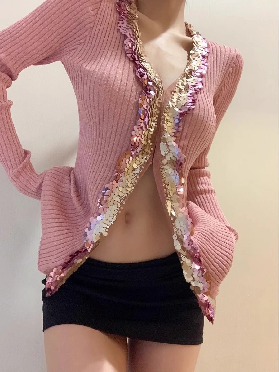 traf 2023 woman tops knitted patchwork sequins corsets women long sleeve t-shirts y2k clothes New fashion tops shirts bra
traf 2023 woman tops knitted patchwork sequins corsets women long sleeve t-shirts y2k clothes New fashion tops shirts bra