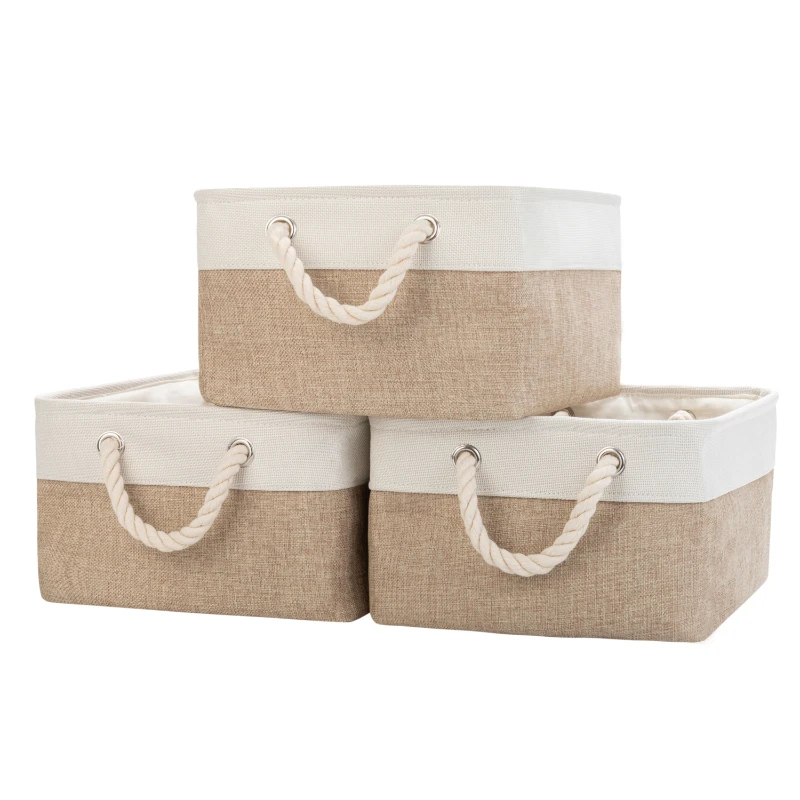 Storage Basket Bins - Decorative Baskets Storage Box Cubes Containers with Handles for Clothes Storage Toys, Books, Home, Office
Storage Basket Bins - Decorative Baskets Storage Box Cubes Containers with Handles for Clothes Storage Toys, Books, Home, Office
